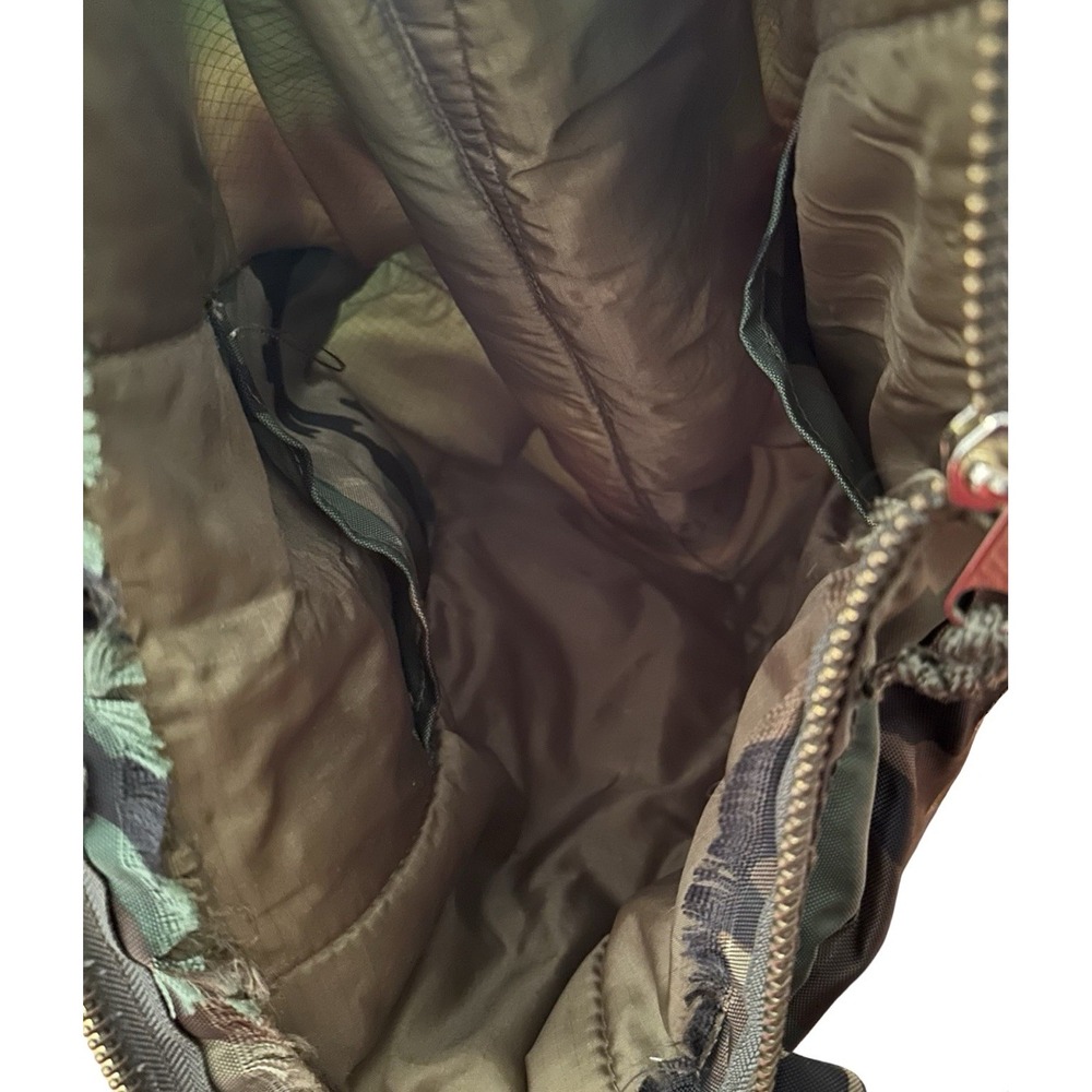 Vintage 90s Y2K Camo Purse Bag Camouflage Nylon Womens Large Green Clueless Edit - Picture 7 of 16